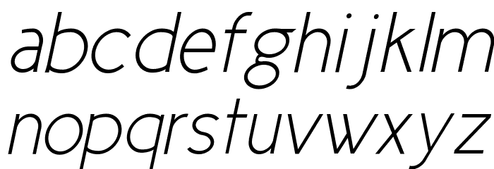 Cicle Fina Italic Font LOWERCASE