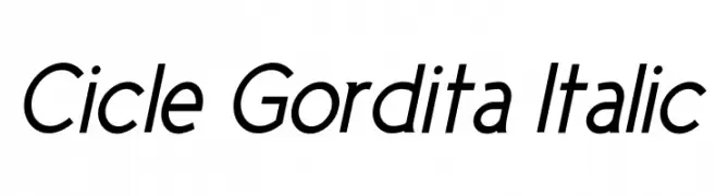 Cicle Gordita Italic  baixar fontes gratis
