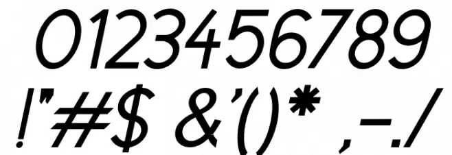 Cicle Gordita Italic Font OTHER CHARS