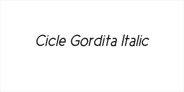 Cicle Gordita Italic Logo