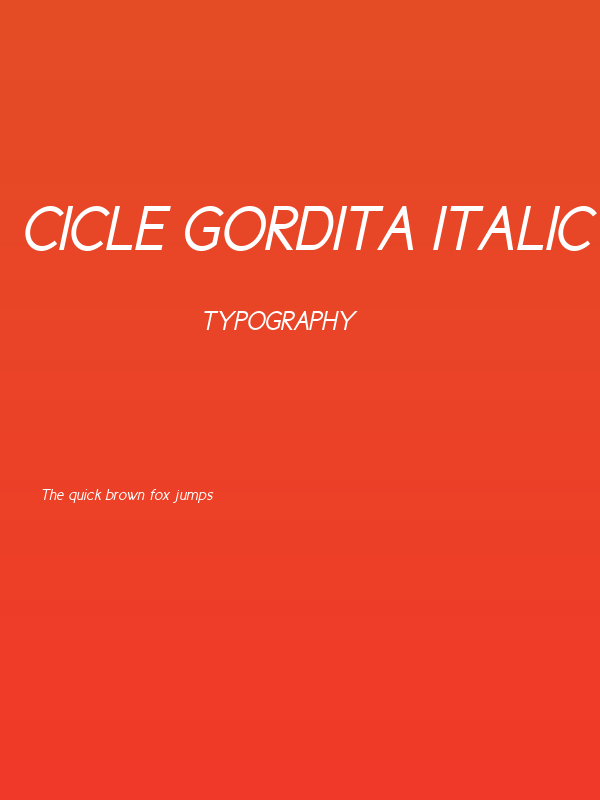 Cicle Gordita Italic Poster