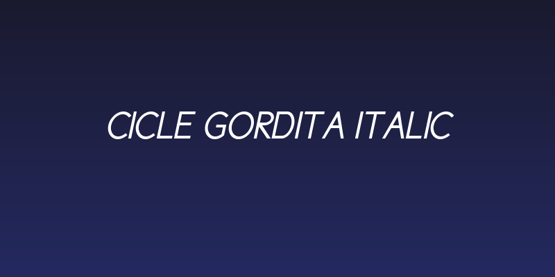 Cicle Gordita Italic Social Header