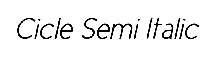 Cicle Semi Italic Font