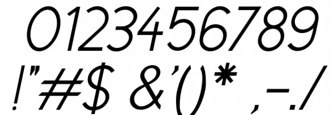 Cicle Semi Italic Font OTHER CHARS