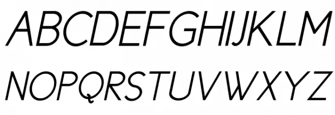 Cicle Semi Italic Fonte MAIÚSCULAS
