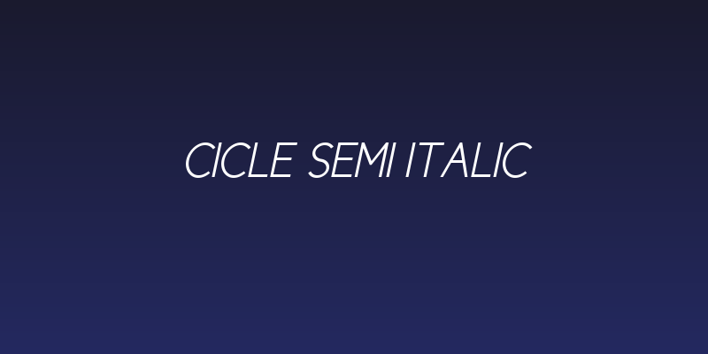 Cicle Semi Italic Social Header
