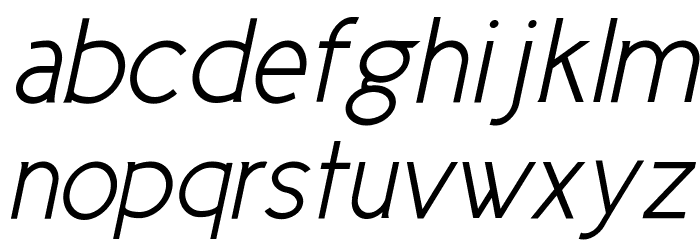 Cicle Semi Italic Font LOWERCASE