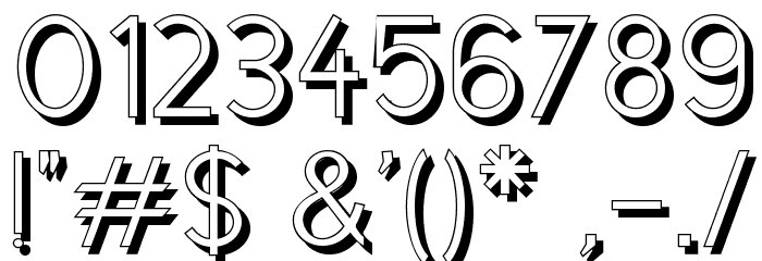 Cicle Shadow Font OTHER CHARS