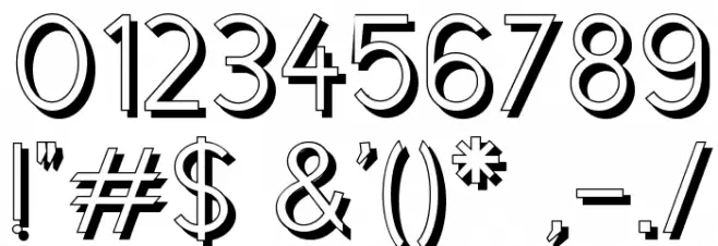 Cicle Shadow Font OTHER CHARS