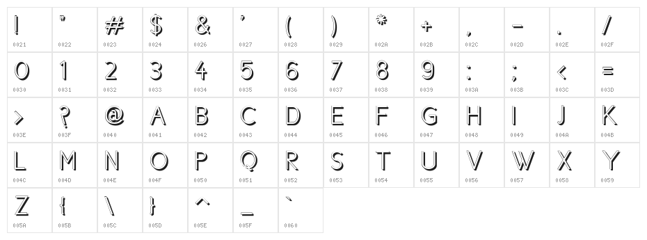 Cicle Shadow Character Map
