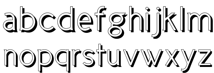 Cicle Shadow Font LOWERCASE
