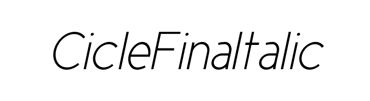 CicleFinaItalic  font caratteri gratis