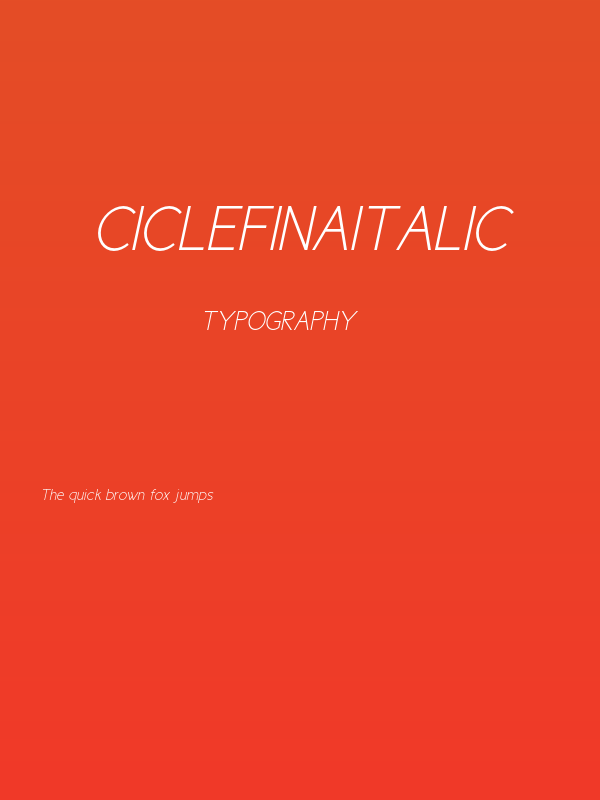 CicleFinaItalic Poster