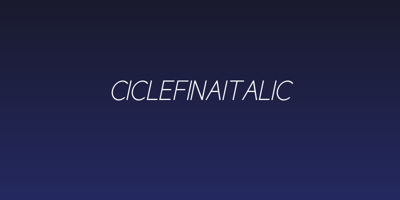 CicleFinaItalic Social Header