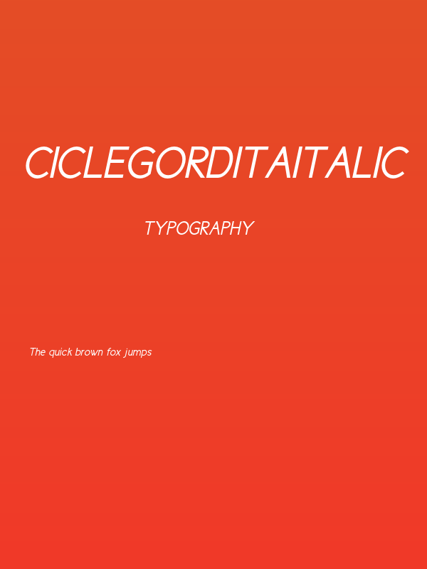 CicleGorditaItalic Poster