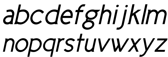 CicleGorditaItalic Font LOWERCASE