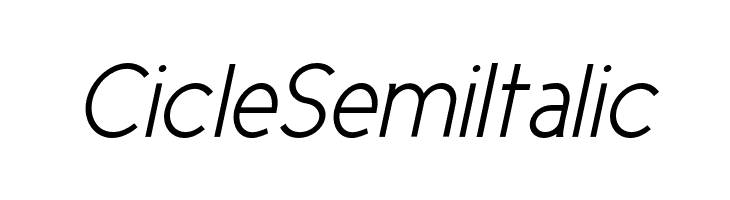 CicleSemiItalic  font caratteri gratis