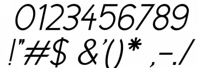 CicleSemiItalic Font OTHER CHARS