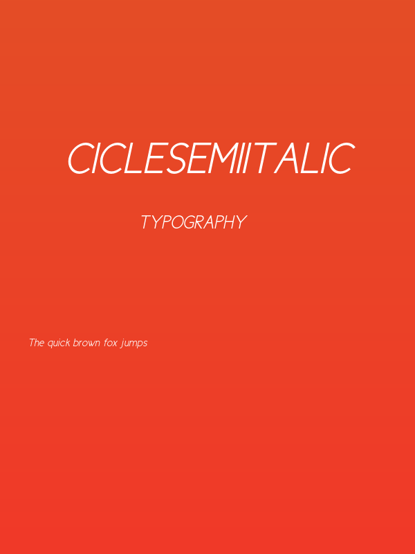 CicleSemiItalic Poster