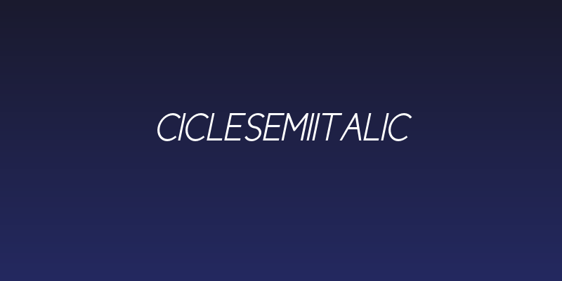 CicleSemiItalic Social Header