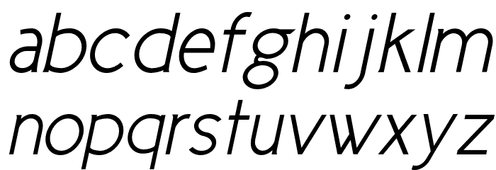 CicleSemiItalic Font LOWERCASE