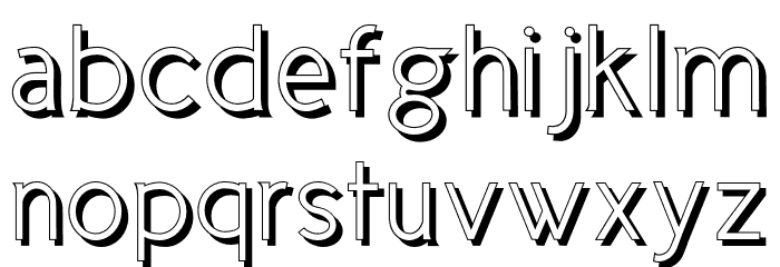 CicleShadow Font LOWERCASE