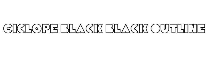 Ciclope Black Black Outline  Free Fonts Download