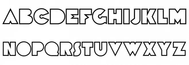 Ciclope Black Black Outline Polices MAJUSCULES