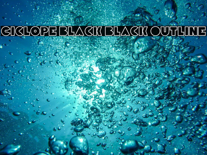 Ciclope Black Black Outline Example 3