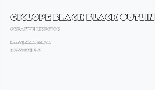 Ciclope Black Black Outline Business Card