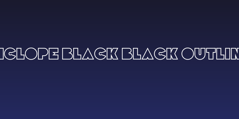 Ciclope Black Black Outline Social Header