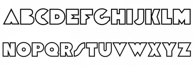 Ciclope Black Black Outline फ़ॉन्ट लोअरकेस