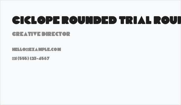 Ciclope Rounded Trial Rounded Business Card