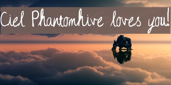 Ciel Phantomhive loves you! Font examples