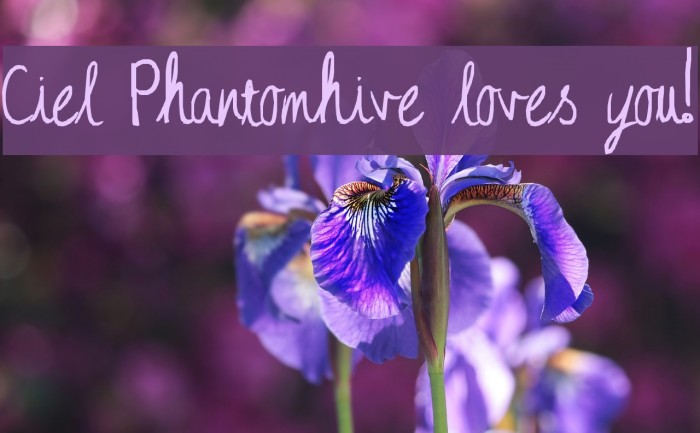 Ciel Phantomhive loves you! Font examples