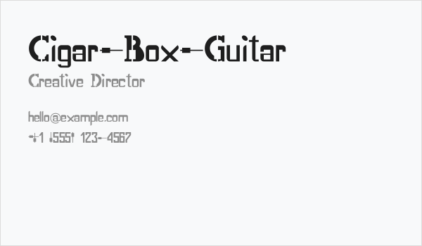Cigar-Box-Guitar Business Card