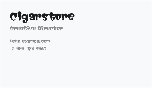 Cigarstore Business Card