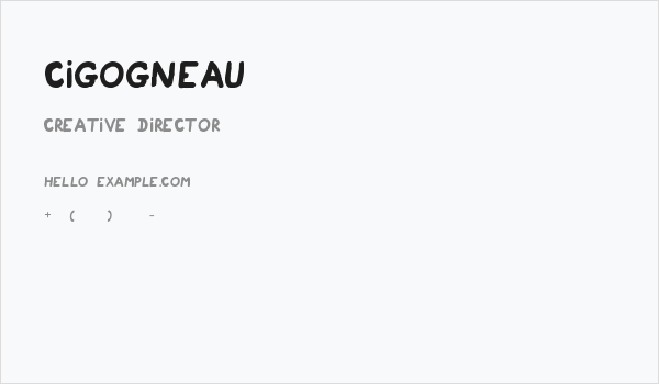 Cigogneau Business Card