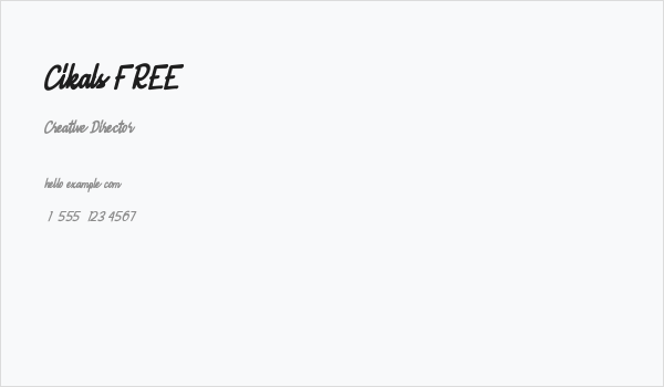 Cikals FREE Business Card