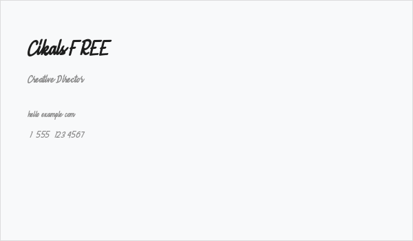 CikalsFREE Business Card