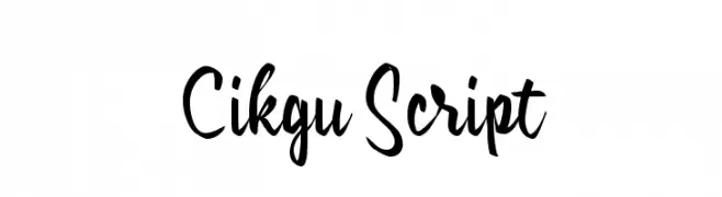 Cikgu Script  フリーフォントのダウンロード