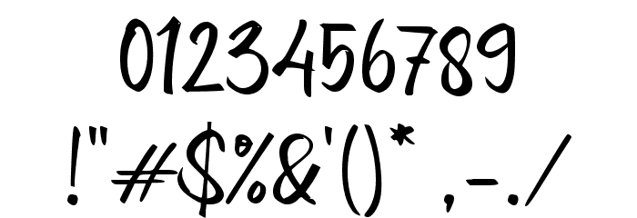 Cikgu Script Font OTHER CHARS