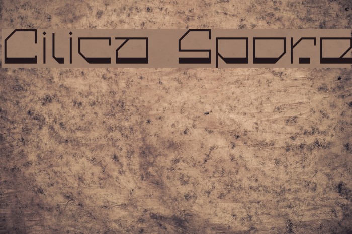 Cilica Spore Font examples