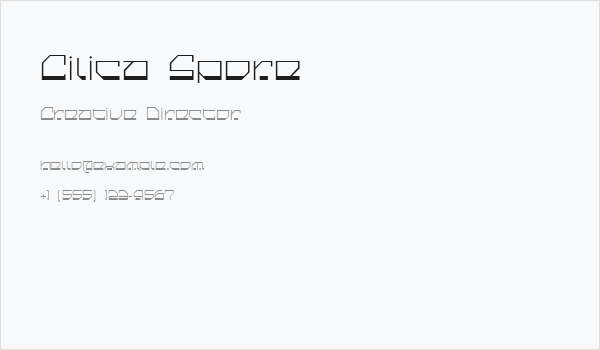 Cilica Spore Business Card