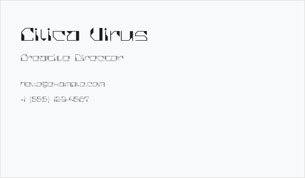 Cilica Virus Business Card