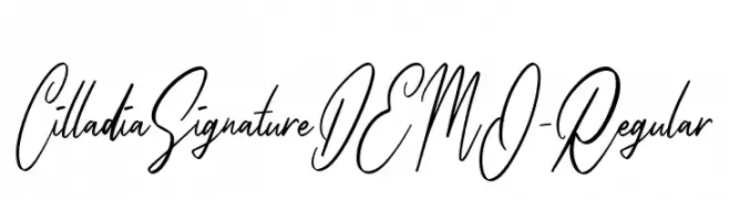 CilladiaSignatureDEMO-Regular  Frei Schriftart Herunterladen