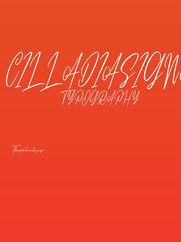 CilladiaSignatureDEMO-Regular Poster