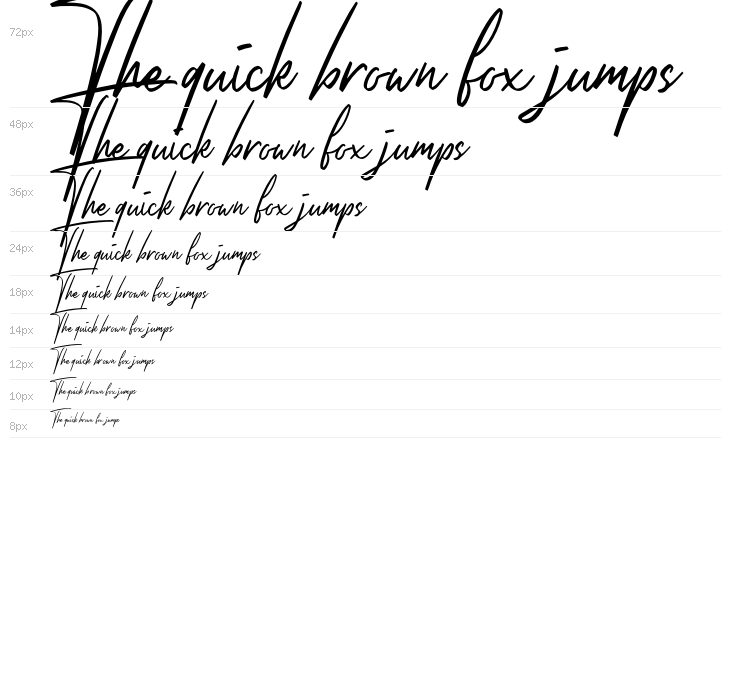 CilladiaSignatureDEMO-Regular Waterfall