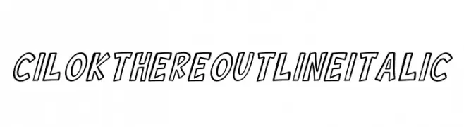 Cilok There Outline Italic  Frei Schriftart Herunterladen