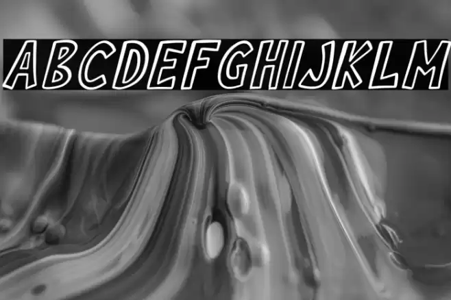 Cilok There Outline Italic Font examples